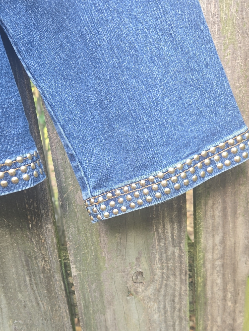 Embellished Denim Jacket Sz. XL - Picture 5 of 8